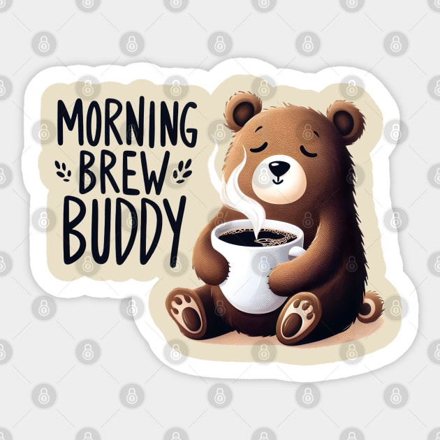 Morning Brew Buddy Sticker by FreshIdea8